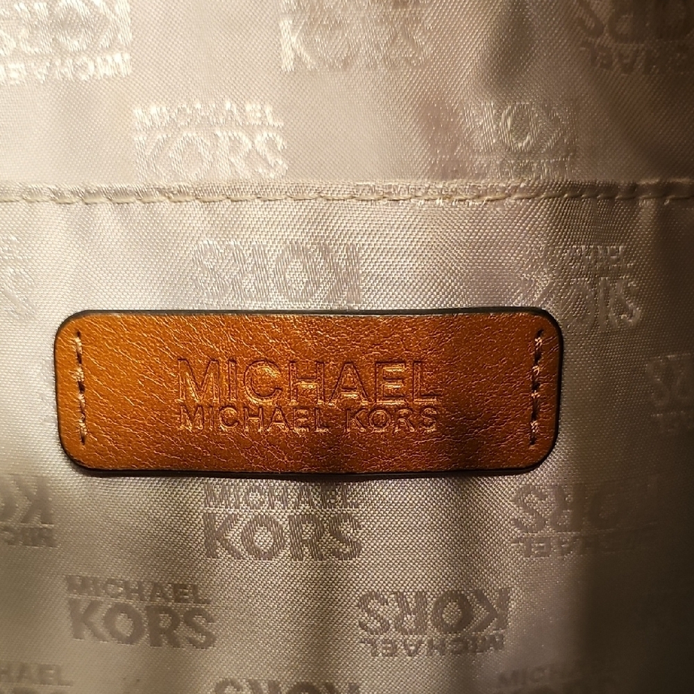 Michael Kors Navy Canvas Tote with Cream Rope Handles and Gold-Tone Hardware - Picture 10 of 10